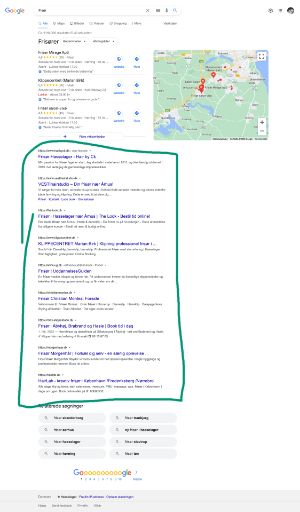 Det organiske søgeresultat i Google